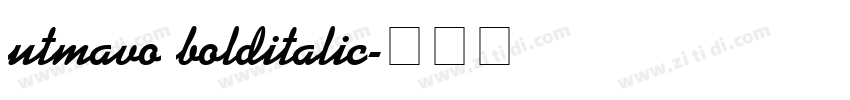 utmavo bolditalic字体转换